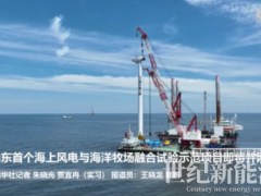 山東首個海上風電與海洋牧場融合試驗項目全部風機吊裝完成 即將并網(wǎng)!